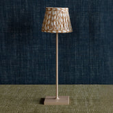 Zafferano x Fermoie Fabric Lampshades - Wicker Pattern - Nut Brown Wicker | Zafferano