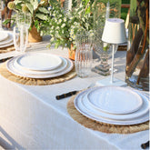 Graffito Dinner Plate (Set of 4) - White | Zafferano