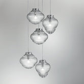 Bonnie & Clyde Pendant Light - Clyde / Light Blue / 58 Inches | Zafferano