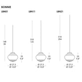 Bonnie & Clyde Pendant Light - Clyde / Light Blue / 58 Inches | Zafferano