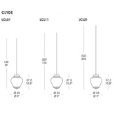 Bonnie & Clyde Pendant Light - Clyde / Light Blue / 58 Inches | Zafferano