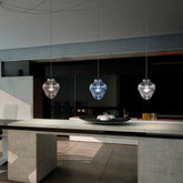 Bonnie & Clyde Pendant Light - Clyde / Light Blue / 58 Inches | Zafferano