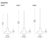 Romeo & Giulietta Pendant Light - Romeo / Clear / 45 Inches | Zafferano