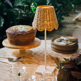 Scalloped Water Hyacinth Woven Lampshade - Poldina Pro / Mini | Zafferano