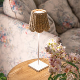 Scalloped Water Hyacinth Woven Lampshade - Poldina Pro / Mini | Zafferano