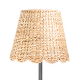 Scalloped Water Hyacinth Woven Lampshade - Poldina Pro Collection | Zafferano