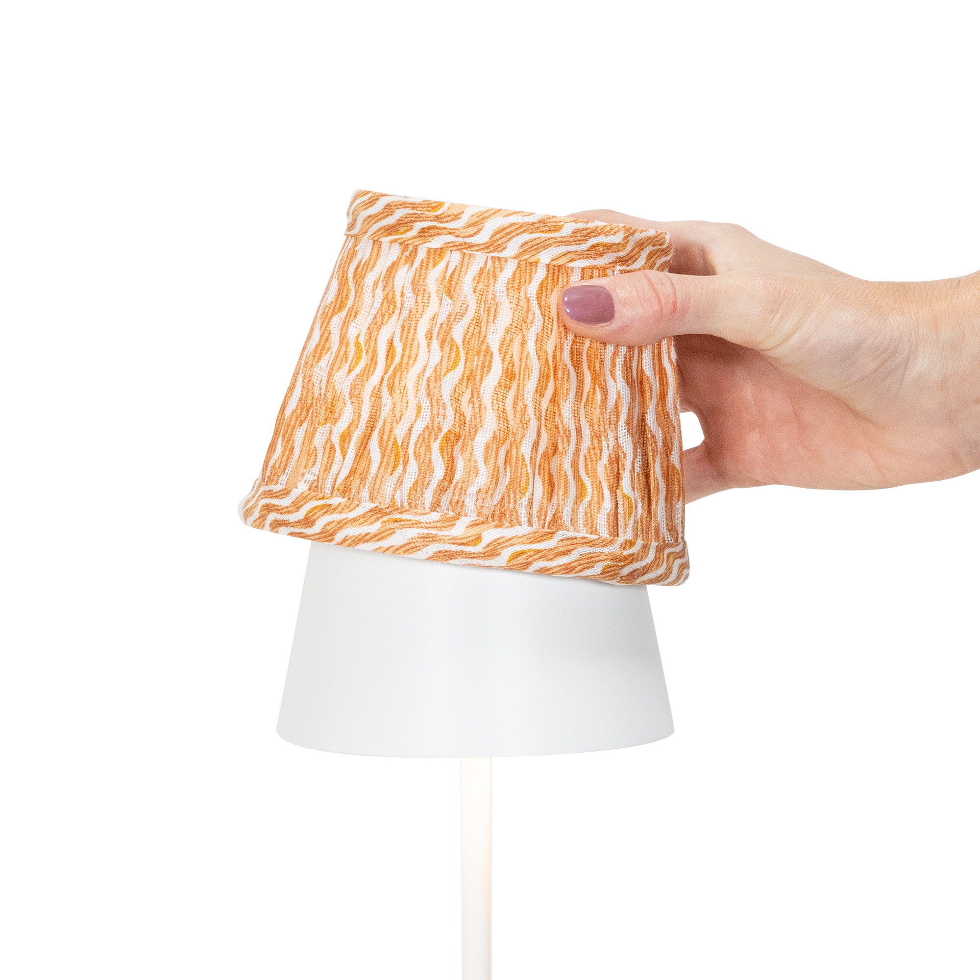 Zafferano x Fermoie Fabric Lampshades - Popple Pattern