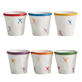 Asterisco Espresso Shot Cups (Assorted Set of 6) - Espresso Cups | Zafferano