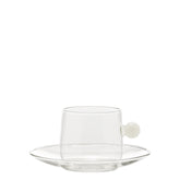 Bilia Cappuccino Cup & Saucer - Transparent | Zafferano