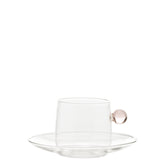 Bilia Cappuccino Cup & Saucer - Transparent | Zafferano