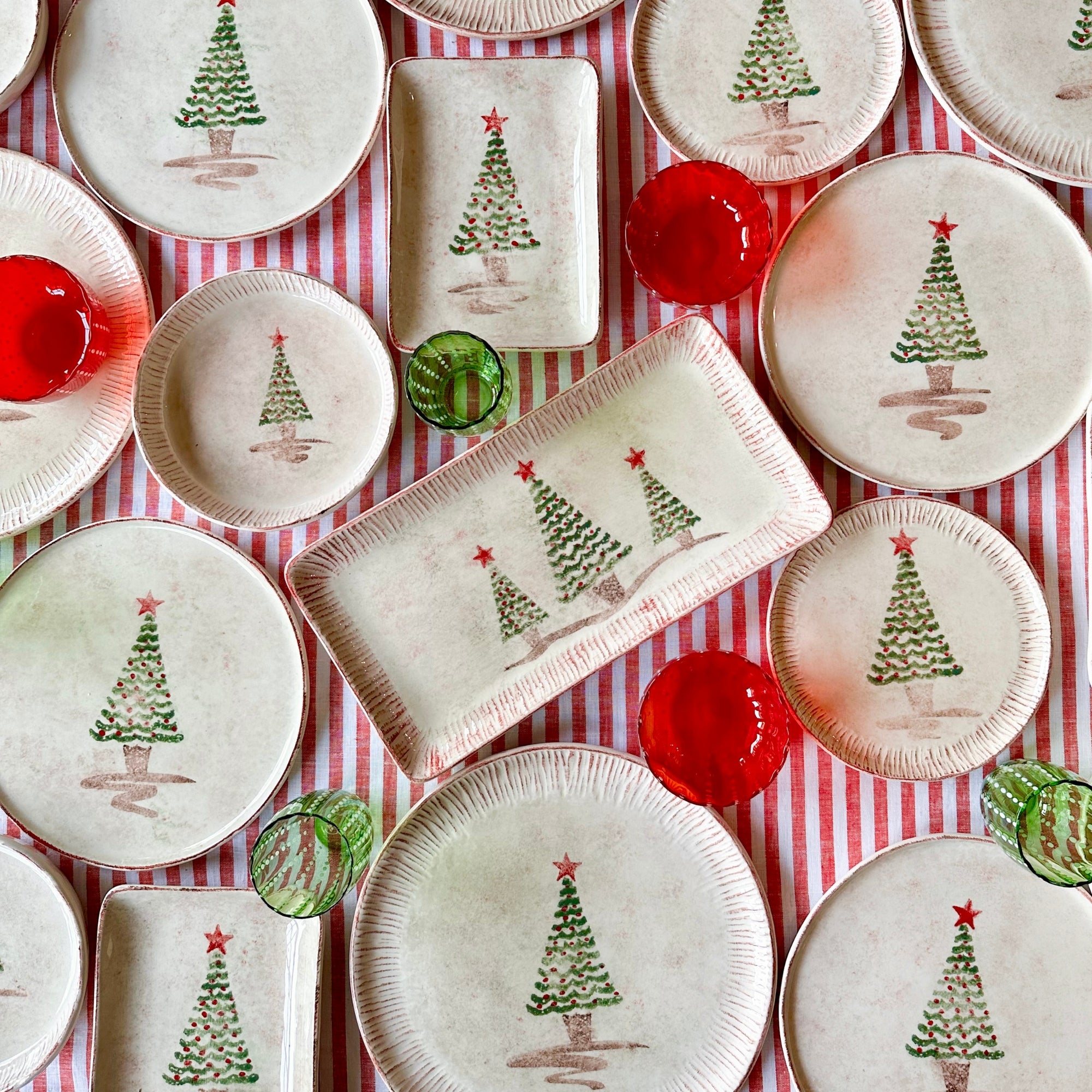 Holiday Salad Plate with Lip