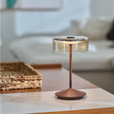 Crystal Pro Table Lamp - Rust with Amber Glass | Zafferano