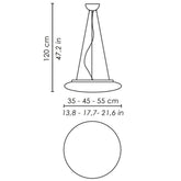 Mentos Pendant Light - Medium / 17.7 inches / TRIAC Dimming LED | Zafferano