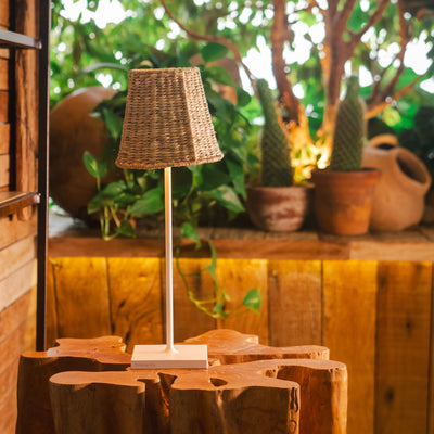 Empire Seagrass Woven Lampshade