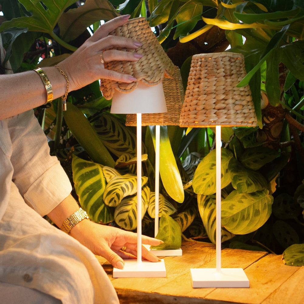 Empire Water Hyacinth Woven Lampshade | Zafferano