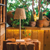 Scalloped Water Hyacinth Woven Lampshade - Poldina Pro / Mini | Zafferano