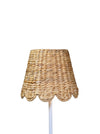 Scalloped Water Hyacinth Woven Lampshade