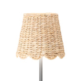 Scalloped Water Hyacinth Woven Lampshade - Lampshades | Zafferano