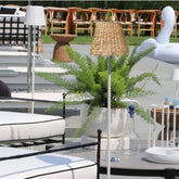 Scalloped Water Hyacinth Woven Lampshade - Lampshades | Zafferano