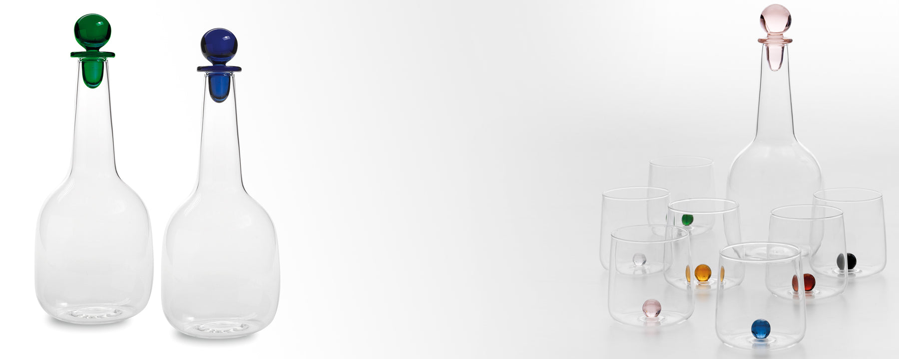 Zafferano America - Cordless Lighting Colored Glass Tableware of Italy