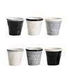 Black & White Bicchierini Assorted Small Cups (Set of 6)