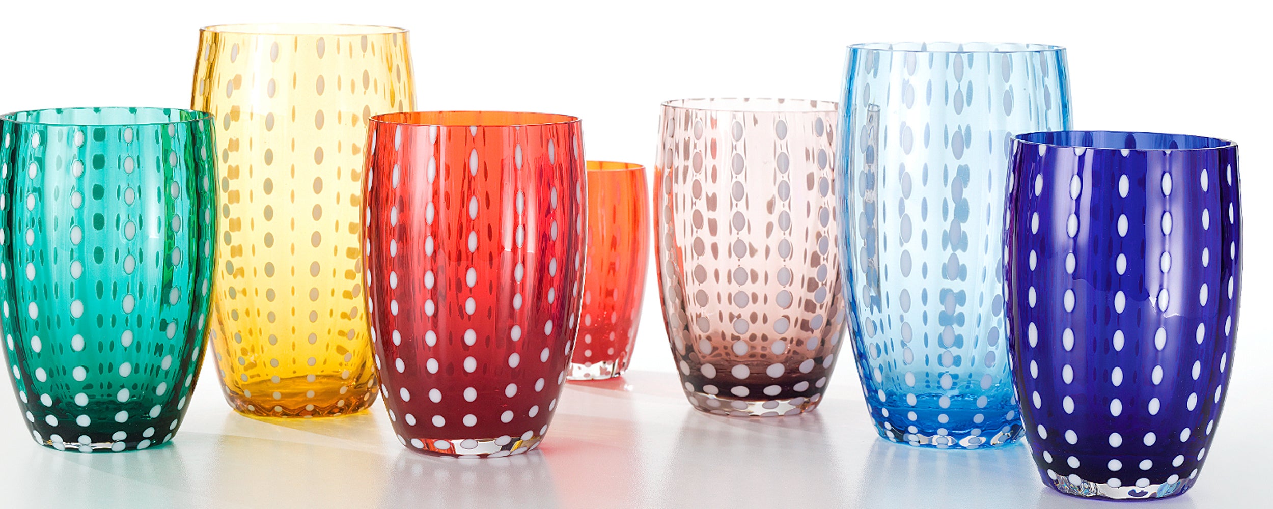 Zafferano America - Cordless Lighting Colored Glass Tableware of Italy