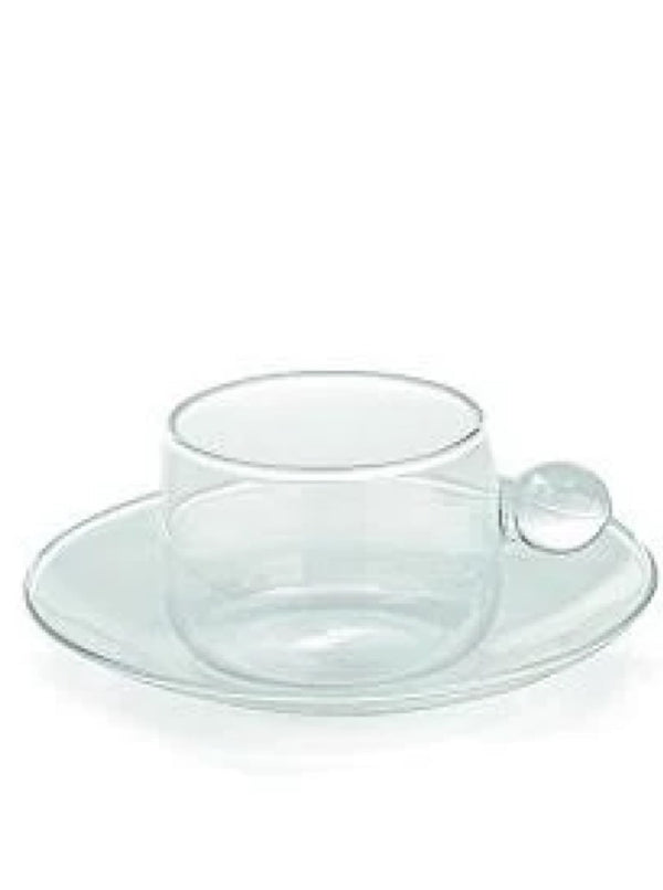 Zafferano Bilia Cappuccino Cup & Saucer, Borosilicate Glass