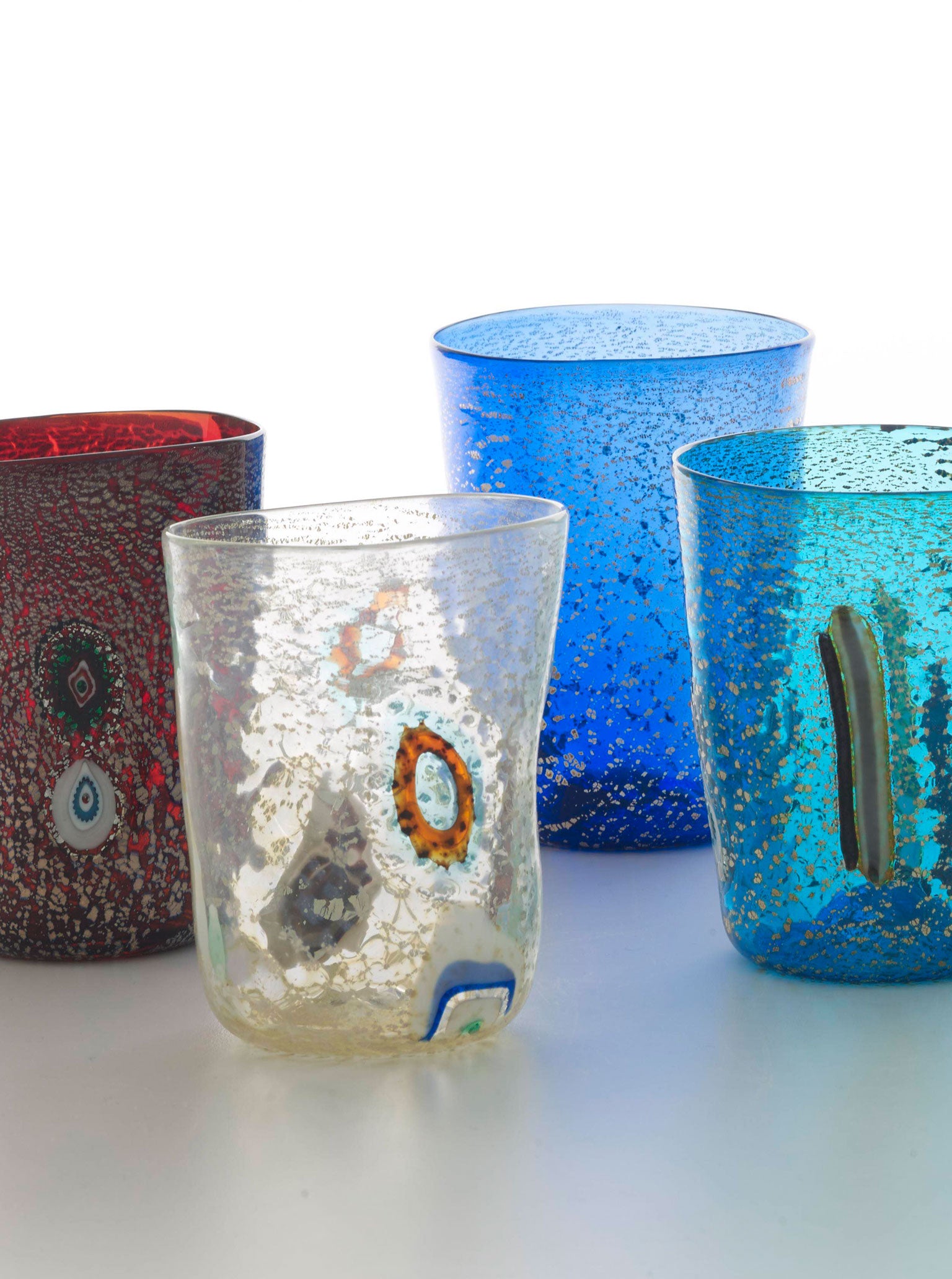 Zafferano Bicchieri di Murano Carafe, Hand-Blown Glass