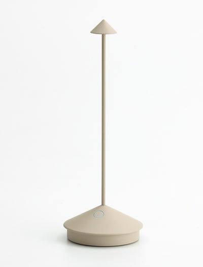 Zafferano Poldina Pro Table Lamp (Sand) Touch On/Off, Touch Dimmable,  Cordless, Indoor/Outdoor, LED, Contact Charging Base, Powder Coated  Aluminum